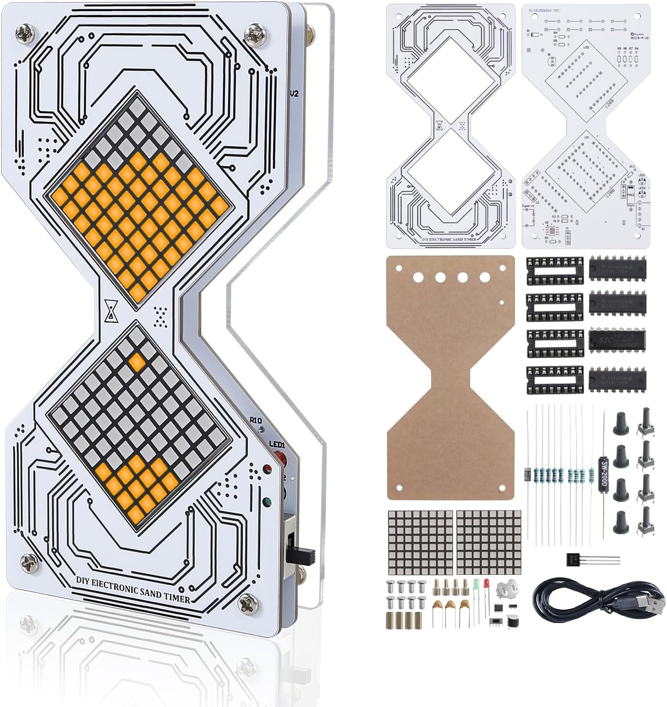 Diy Electronics Projects For Adults - DIY Elektronisches Stundenglas-Lötset LED-Sanduhr mit Einstellbarem