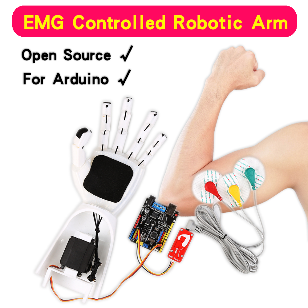 Diy Electronics Kits - EMG-Sensor Roboterarm Elektrischer Muskelsignalsensor Roboterarm, ARDUINO