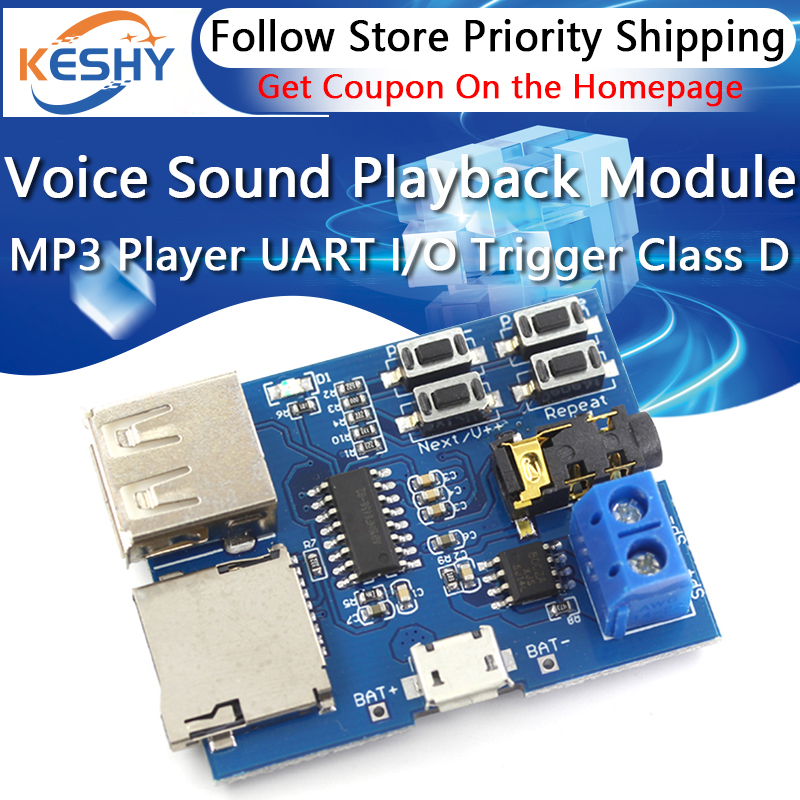 Sd Card Module Spi - Sprach-Sound-Wiedergabemodul Arduino MP3-Player-Modul UART I/O Trigger