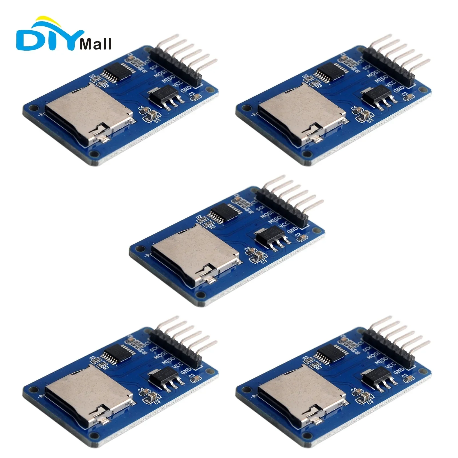 Sd Card Module Spi - Micro-SD-Kartenmodul Mini-TF-Speicherkarten-Lese-/Schreibmodul mit SPI-Schnittstelle für Arduino-