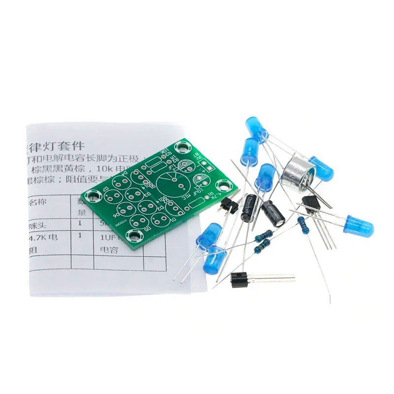 Diy Electronics Kits - Sprachgesteuertes Melodie-Lampen-Set Elektronisches DIY-Bausatz Schallinduzierte Beleuchtung