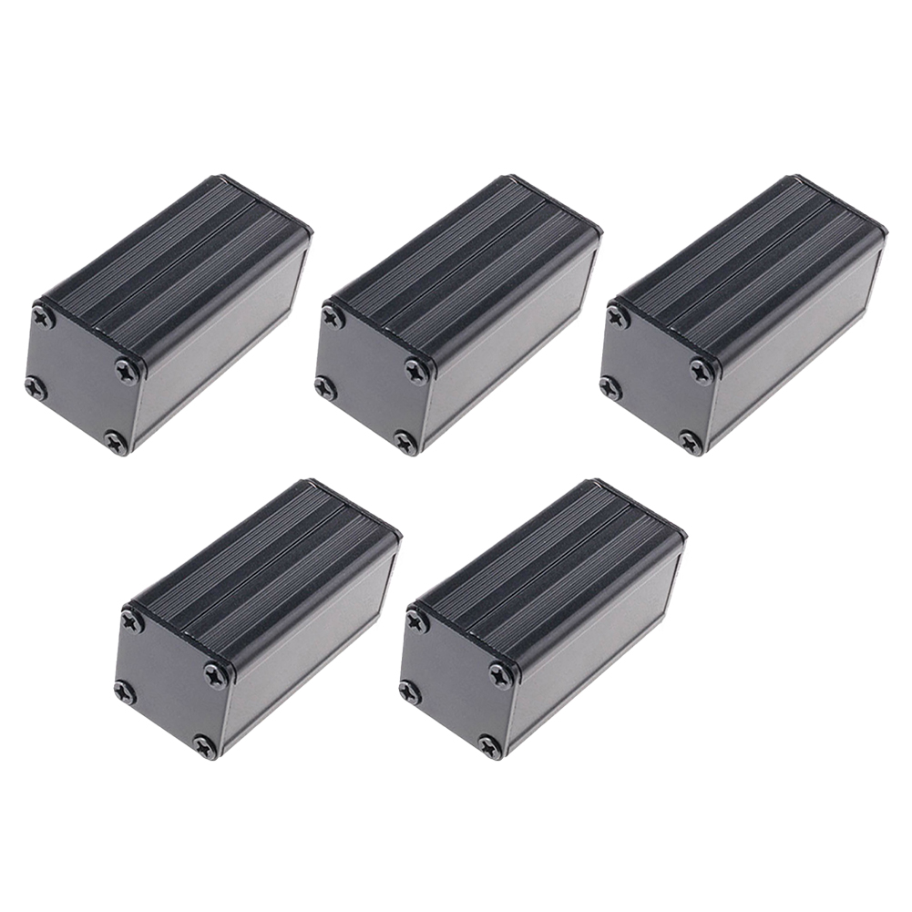 Diy Box Electronics Mall - 5 Stück extrudierte PCB-Aluminiumbox, schwarzes Gehäuse,