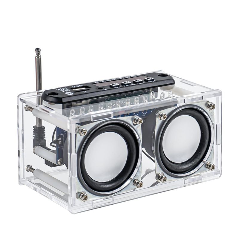 Diy Electronics Cleaner - A60F-Radio Dual-Channel Bluetooth-Lautsprecherverstärker Bausatz FM-Spektrum-Lampe Elektronik