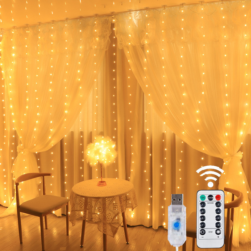 Diy Electronics Button - USB LED Vorhang Lichterkette Weihnachten Fenster