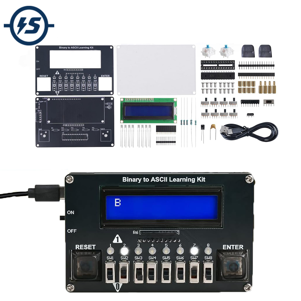 Diy Electronics Projects For Adults - DIY Binär-ASCII-Code-Sender Elektronik-Bausatz mit LED-Anzeige Lötprojekt-Kit