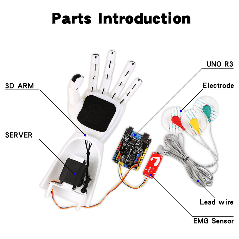 EMG-Sensor Roboterarm Elektris – Diy Electronics Kits Bewertung und Preis