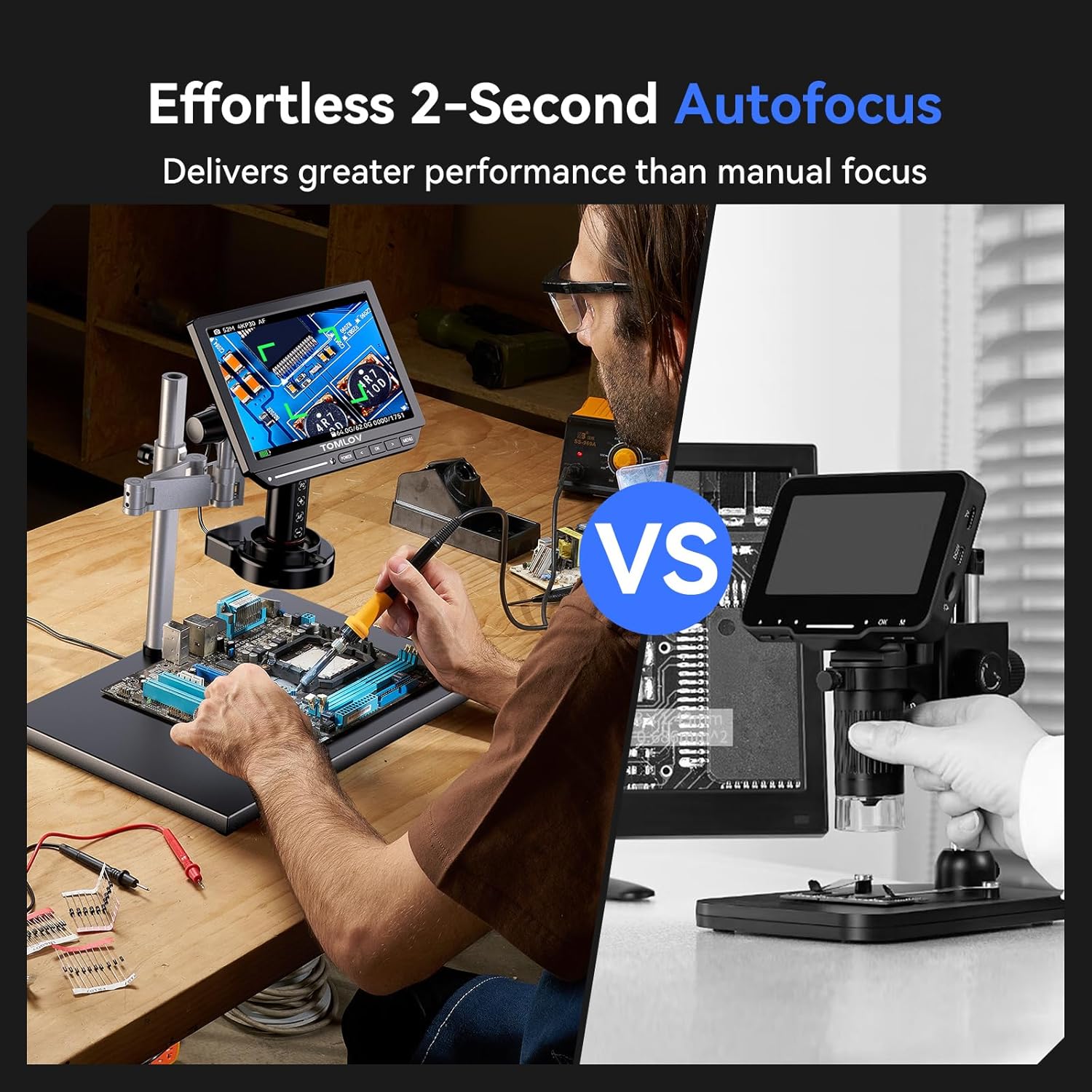 TOMLOV 4K Autofokus-Mikroskop  – Diy Electronics Microscope Bewertung und Preis